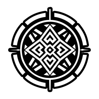 Geleneksel Afrika sanat eserlerinin katı bir simgesi