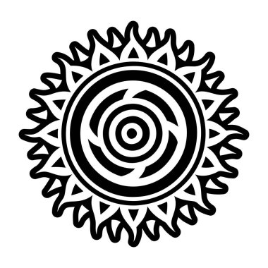 Güneş sarmalı dövme simgesi biçiminde