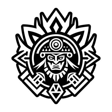 Katı biçimde savaşçı portresi simgesi