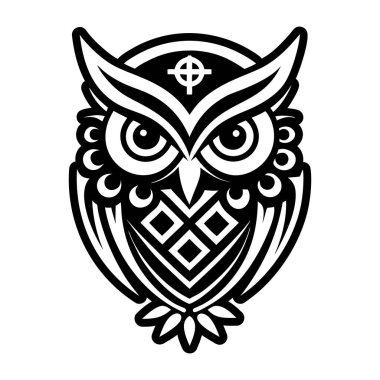 Bilge baykuş sanat eseri, sembol simgesi