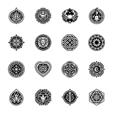 Vektör vintage rozet seti.