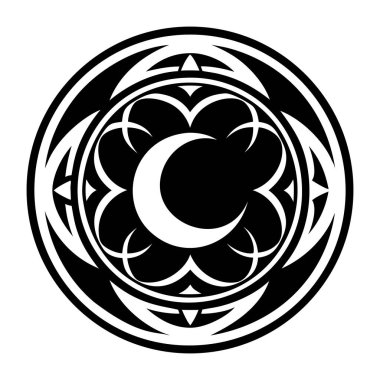 Ay simgesi, vektör illüstrasyonu