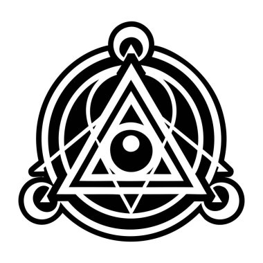 kutsal geometri simgesi vektör illüstrasyonu