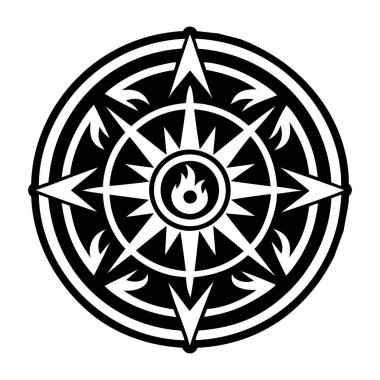 Astral ateşi tasvir eden dolu bir biçim simgesi