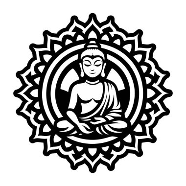 Buda sembolü kabartma biçimi simgesi