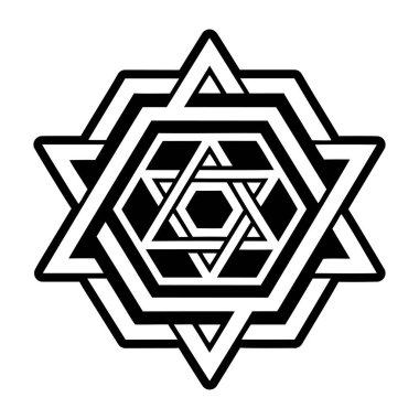 Altıgen kombinasyonunu gösteren bir simge