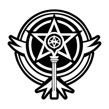 Sihirli değnek dövme simgesi