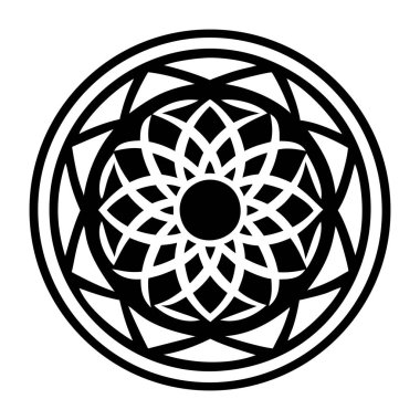 Kutsal mandala dövme simgesi.