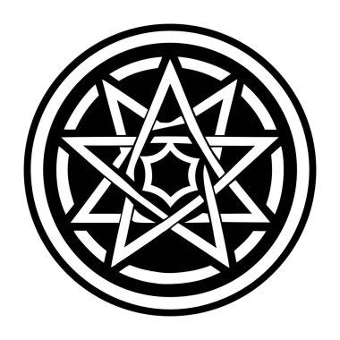 Ezoterik işaretin kabartma biçimi simgesi