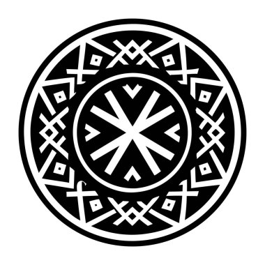 Rün çemberini tasvir eden katı biçim simgesi
