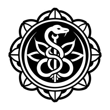 Yılan personel motifi, kabartma biçimi simgesi