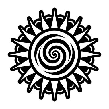 Spiral güneş motifi, glyph simgesi