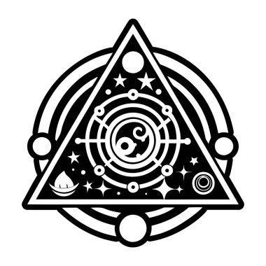 Astroloji sembolünün tam stil simgesi