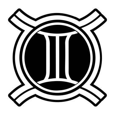 İkiz ikizlerin simgesinin doldurulmuş bir simgesi