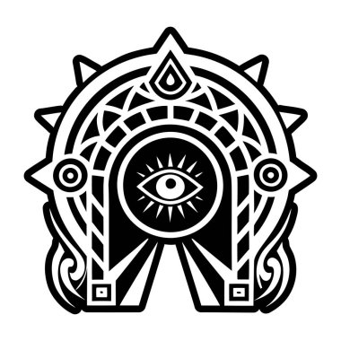 Kabartma biçiminde mistik portal simgesi