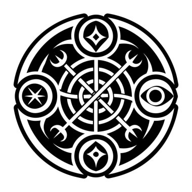 Tamamlanmış biçimdeki Mystic Runik simgesi