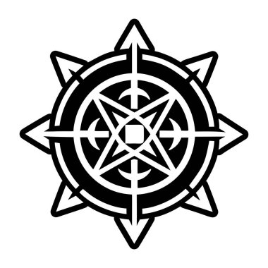 Yönlendirme pusula simgesi katı biçiminde