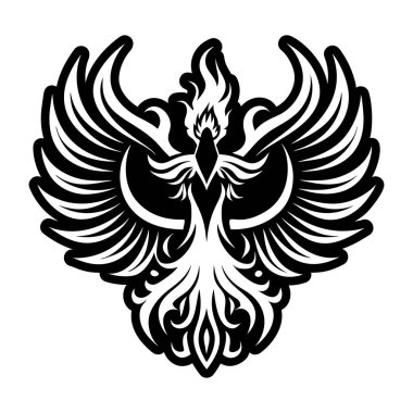 Phoenix sembol simgesi kabartma biçiminde yükseliyor