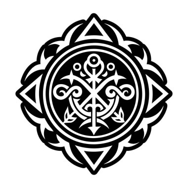 Ruh mührü simgesi simgesi katı biçimde