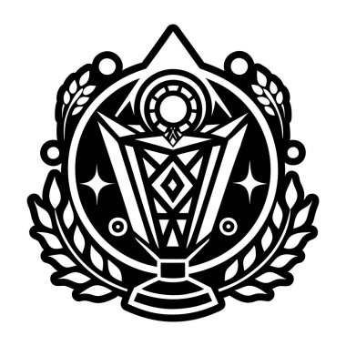 Kabartma biçiminde tarot kristal simgesi