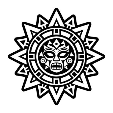 Aztek güneş simgesi tam stil