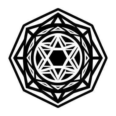 On iki yüzlü sembolün doldurulmuş bir biçim simgesi