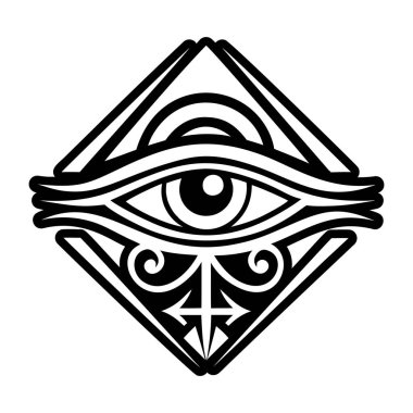 Tamamlanmış Mısır göz simgesi