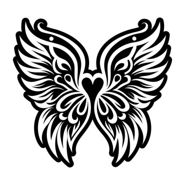 Dişi kanat simgesi katı biçimde