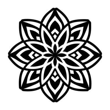 Bir mandala çiçeğinin sembolü.