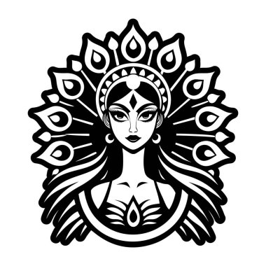 Tanrıça portresinin katı bir simgesi