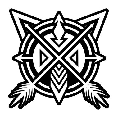 Ok sembolü tasvir eden katı bir biçim simgesi