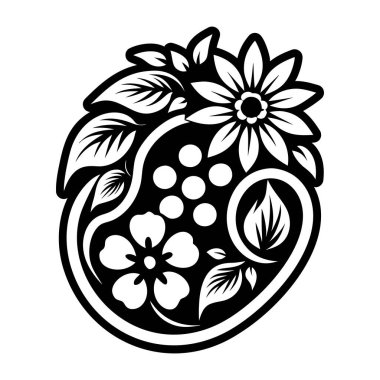 Bir çiçek dövmesi tasvir eden şekil simgesi