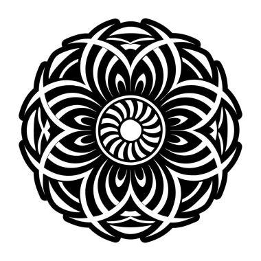 Geometrik sanat motifi, kabartma vektör simgesi