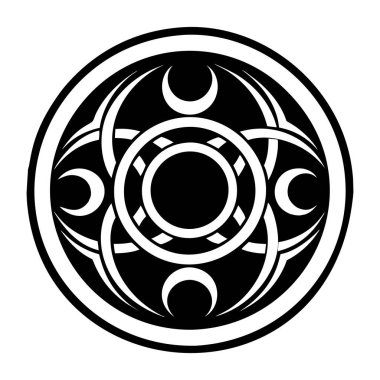 Üçlü ay motifi, kabartma dövme simgesi