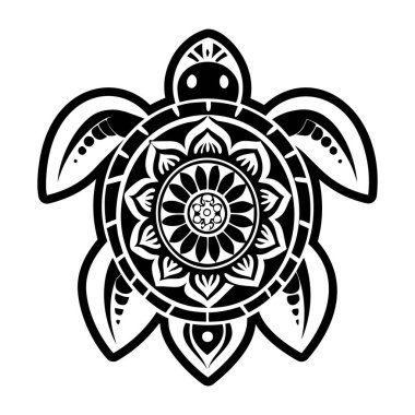 Kadın kaplumbağa dövmesi tasvir eden sembol.