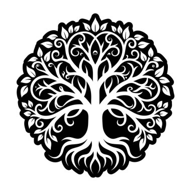 Ağaç sembolünün kabartma biçimi simgesi