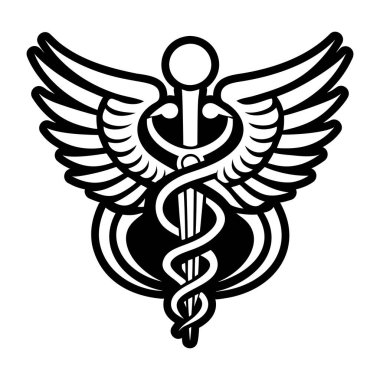 Caduceus dövme sembolünün bir simgesi.