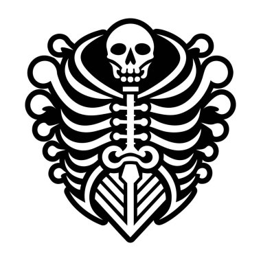 Katı biçimdeki iskelet simgesi