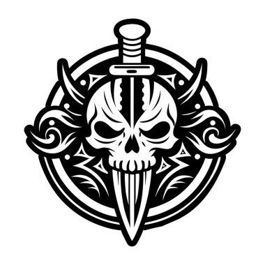 Kabartma biçiminde lanetli hançer simgesi