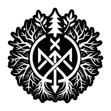 Koyu renk orman simgesi