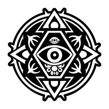 Kabartma biçiminde kehanet dövme simgesi