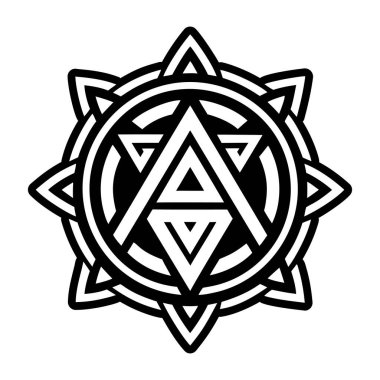 Ahenkli rün sembolünün katı bir biçim simgesi