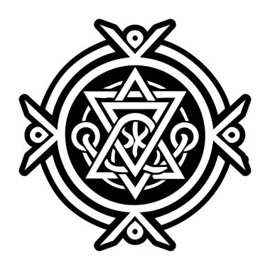 Kabartma biçiminde büyülü mühür simgesi