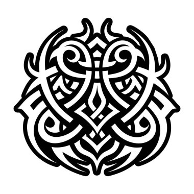 Cadılık dövme simgesi katı stili