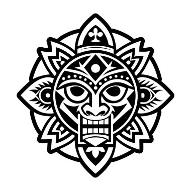 Maske dövme simgesi biçiminde