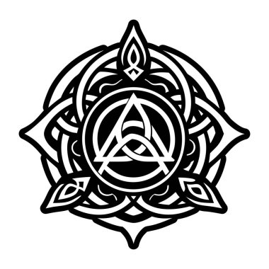 Mistik mühür simgesi katı biçiminde