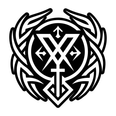 Dolu stil ile cesaret dövme simgesi