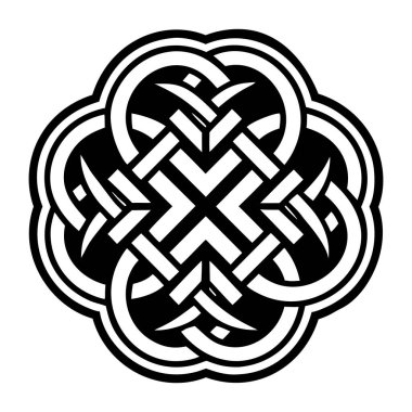 Kutsal düğüm sembolünün dolu bir biçim simgesi