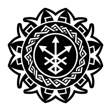 Kabartma biçiminde sihirli mühür simgesi