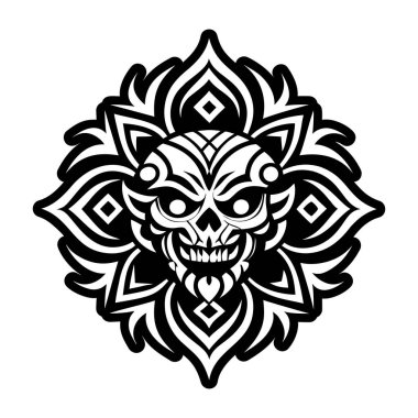 Şeytan dövme simgesi katı biçimde